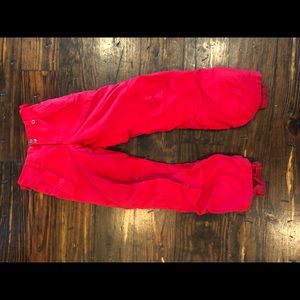Boys Burton red ski snow pants youth large like new